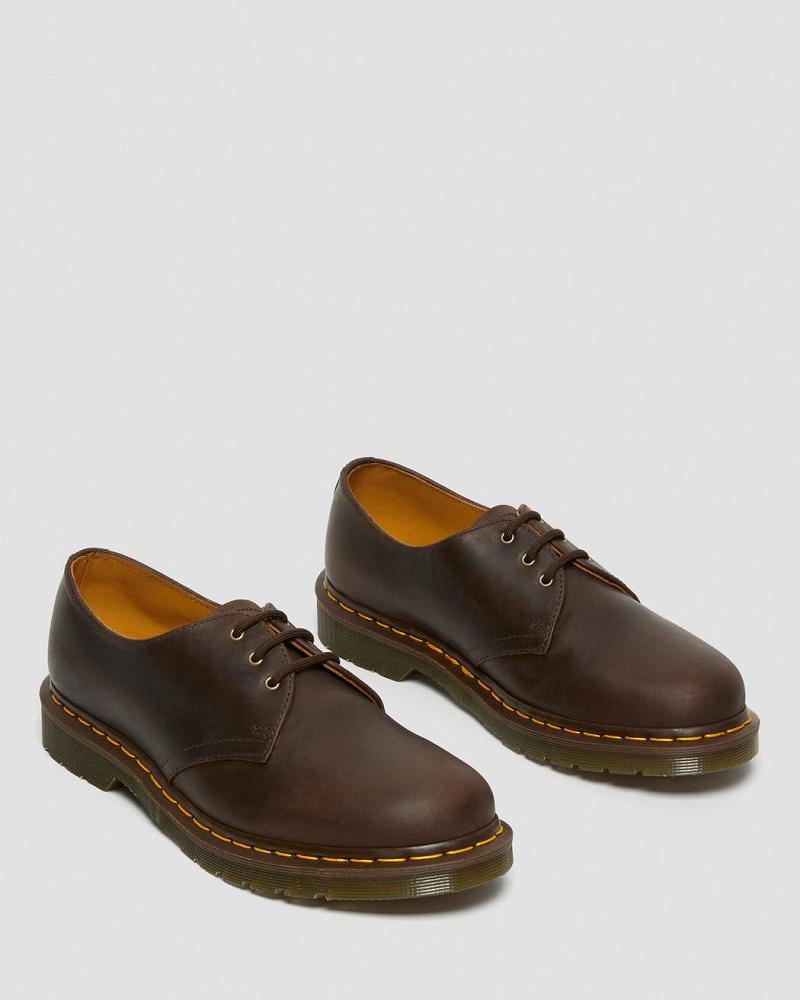 Women's Dr Martens 1461 Crazy Horse Leather Oxfords Shoes Brown | AU 346TCE